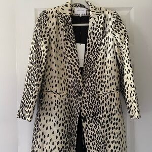 Emerson Fry leopard print linen jacket/long coat.  Brand new, with tags.  Size 4